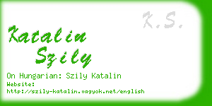 katalin szily business card